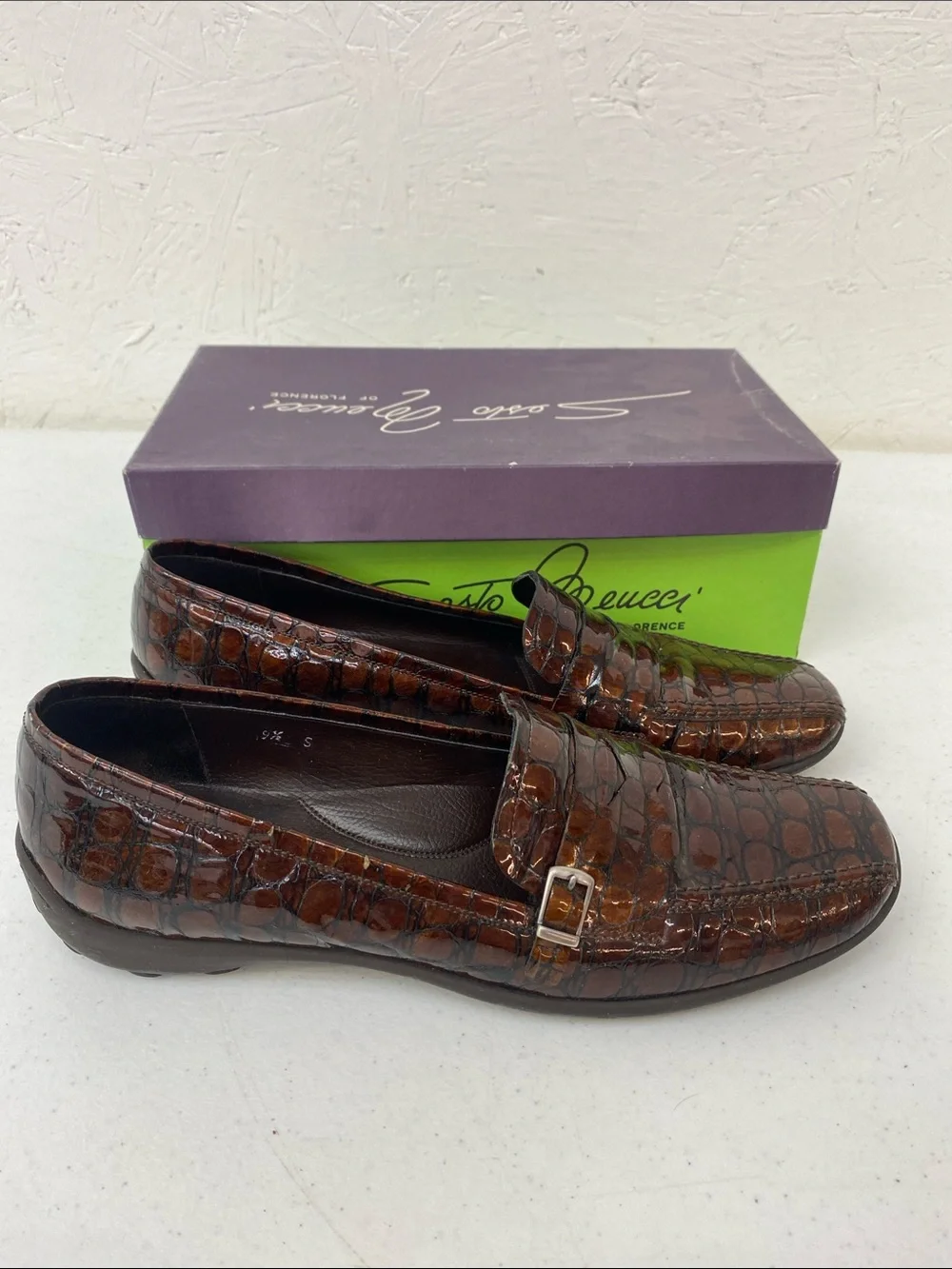 Women’s Sesto Meucci Made in Italy Leather Loafers Size 9.5 Penny Loafers